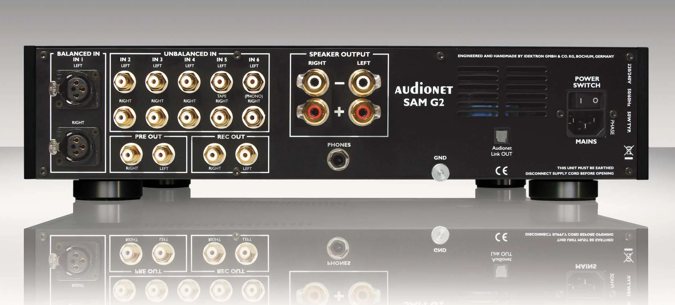 back of AUDIONET SAM G2 integrated amplifier