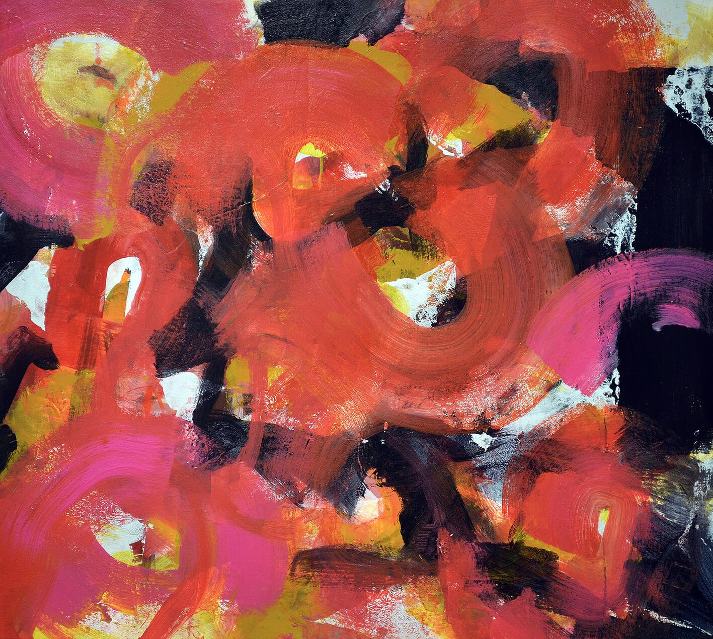 Energi - akryl og pastellkritt på lerret 89 x 99 cm