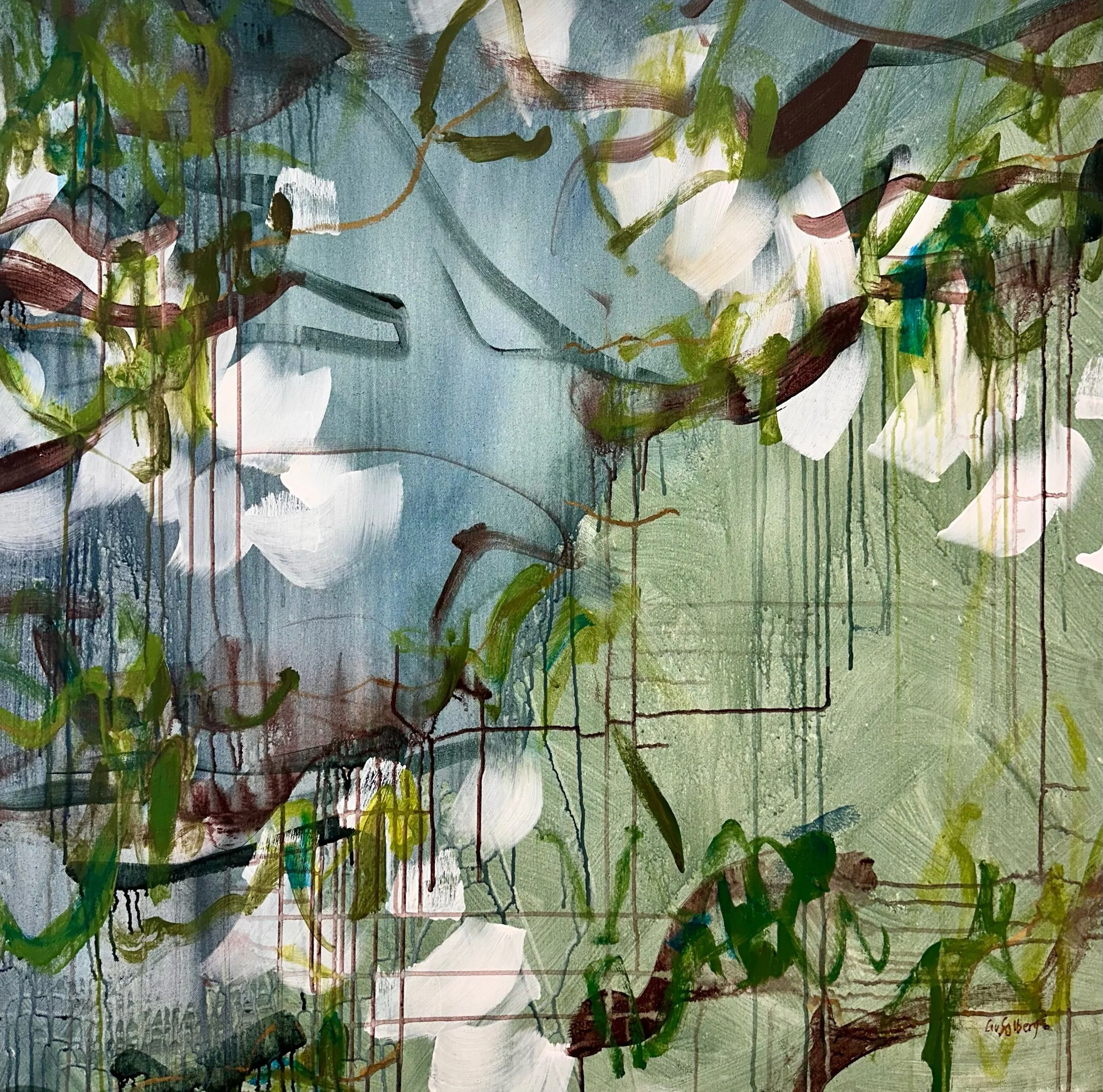 Juli-dager, akryl p&aring; lerret 96 x 97 cm.

#julidager #juli #maleri #abstractart #artwork @livsolbergandersen
