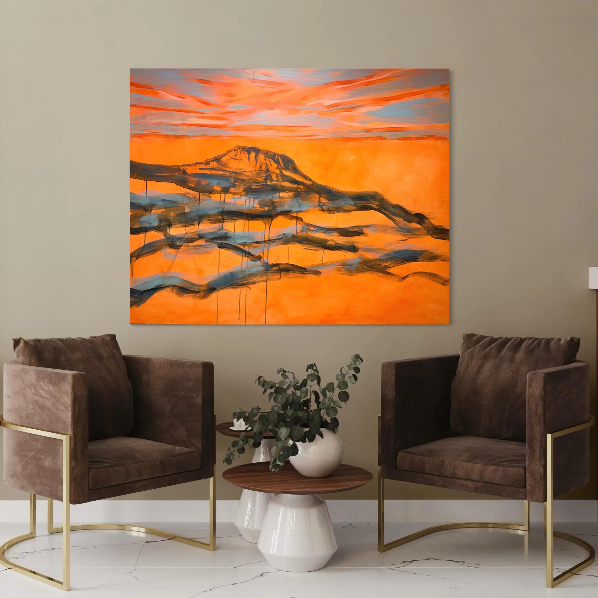 Dette var et bestillingsverk i forbindelse med et nytt bygg. Takk for oppdraget og bestilling av maleri @snorreaasen i @3d_arkitekter 🤗👍🏻
Gaustatopen/oransje, 130x150 cm.

#gaustatoppen #malerip&aring;bestilling #maleriertilsalg #maleri #oransje @
