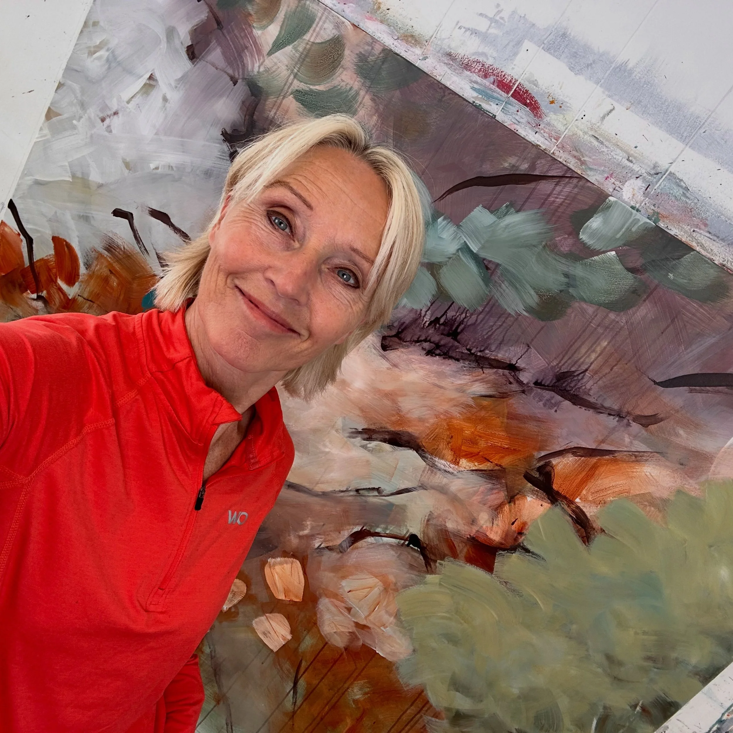 Hadde fine bes&oslash;k i atelieret i dag, det minnet meg p&aring; &aring; stole p&aring; at det l&oslash;ser seg.

#artwork #abstractart #trusttheprocess #malerier #artdiary @livsolbergandersen