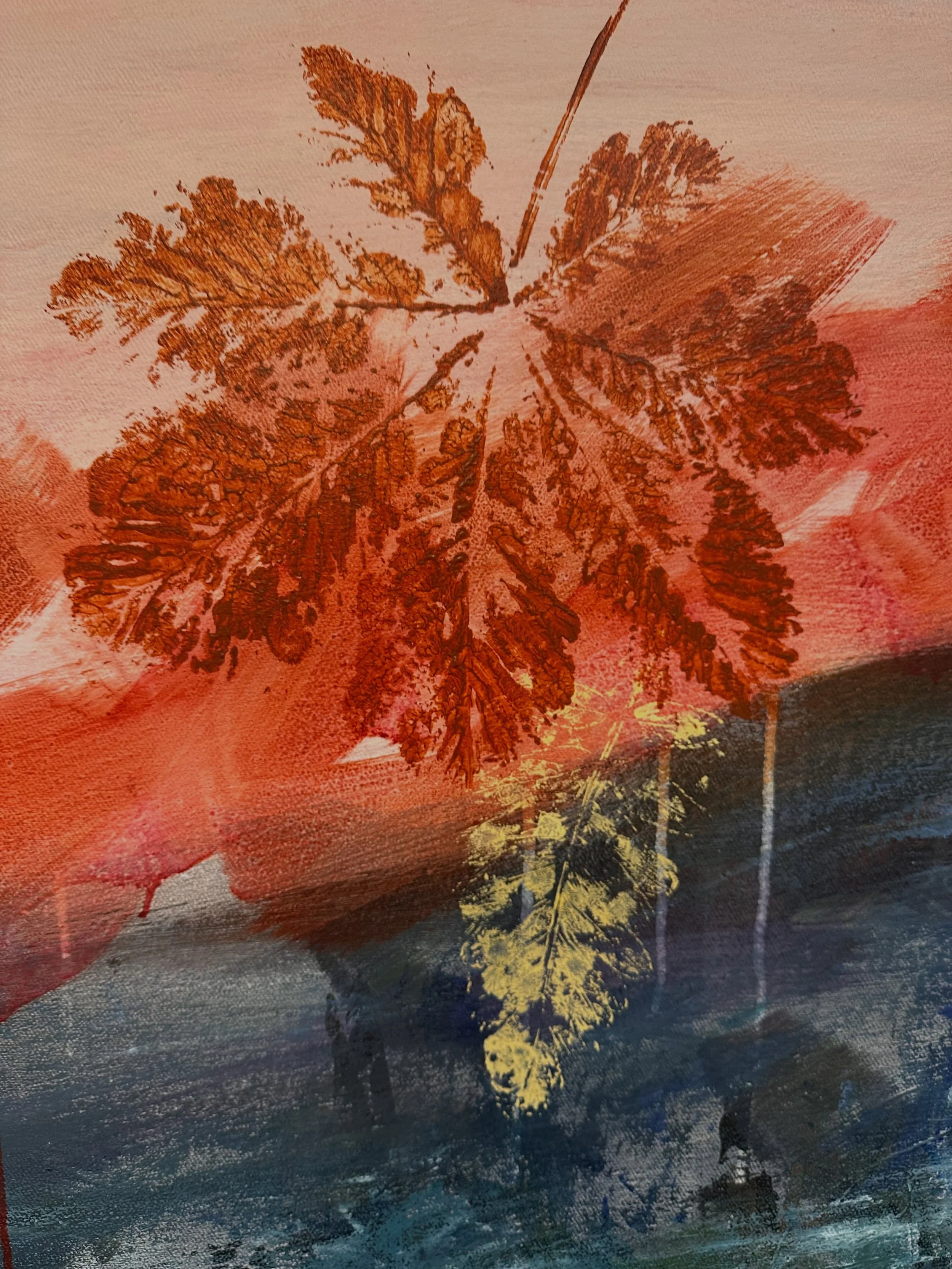 Golden Leaves 🍁 

#goldenleaves🍂 #autumnvibes🍁 #autumncolors🍁 #printpainting #markmaking @livsolbergandersen