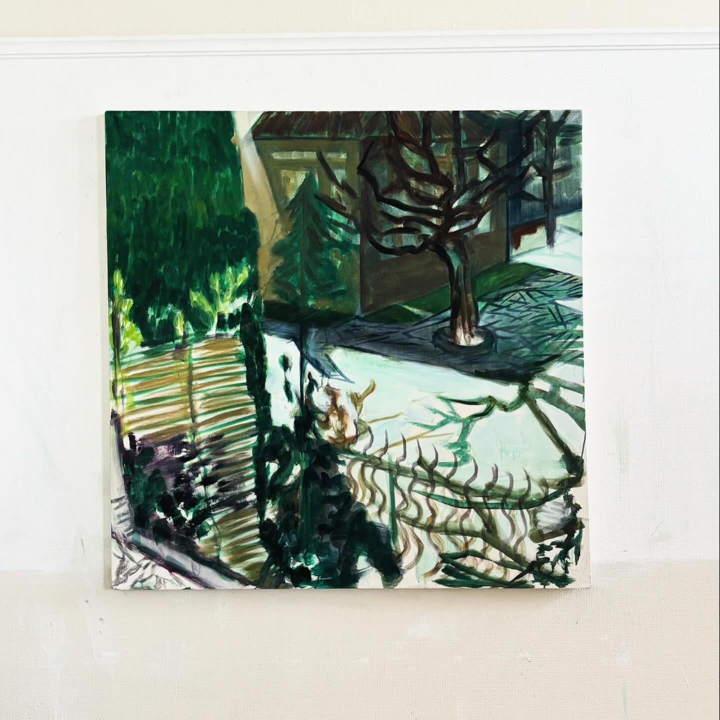 &lsquo;De plataan&rsquo; painting 2022. 120 by 120 cm #ralphdelange #contemporaryart 
#tree #plataan