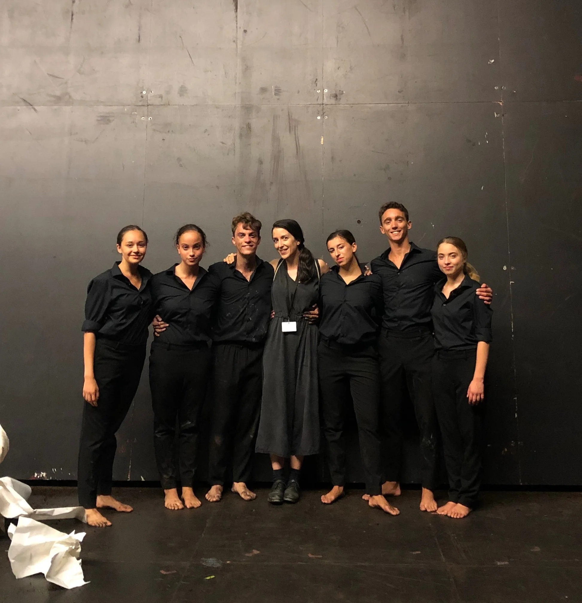 Les étudiants-danseurs de DNSP2 avec Evelin Facchini, chorégraphe