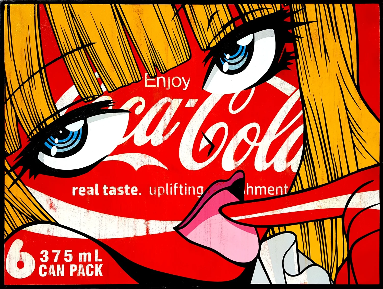 Coke is It - Aerosol on board. 90cm x 60cm. 2016