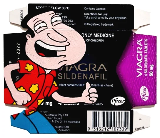 Quagmire on Viagra - Acrylic on pharmaceutical package - 2018