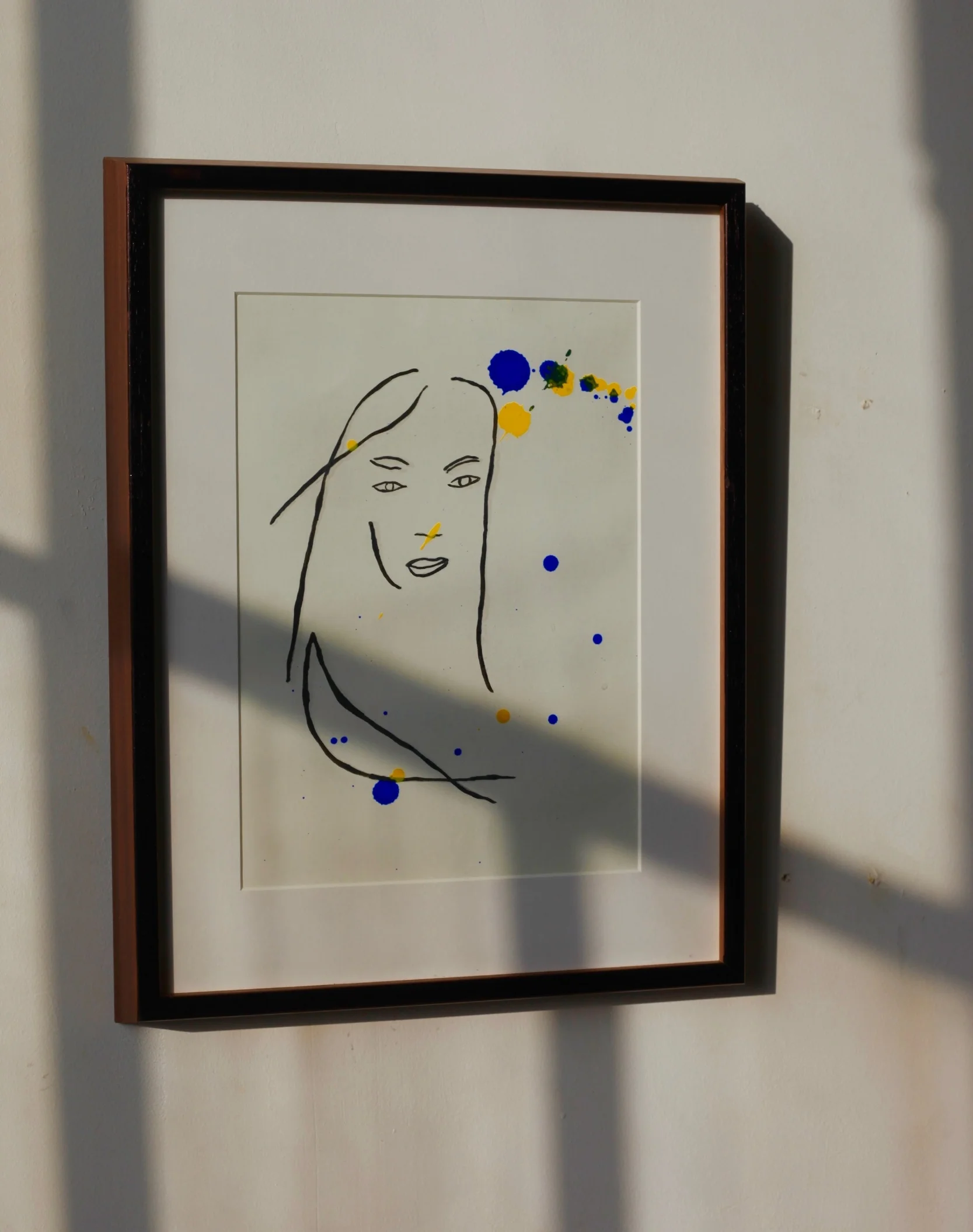 Drawing #87, original oil on canvas paper, 32x42cm
