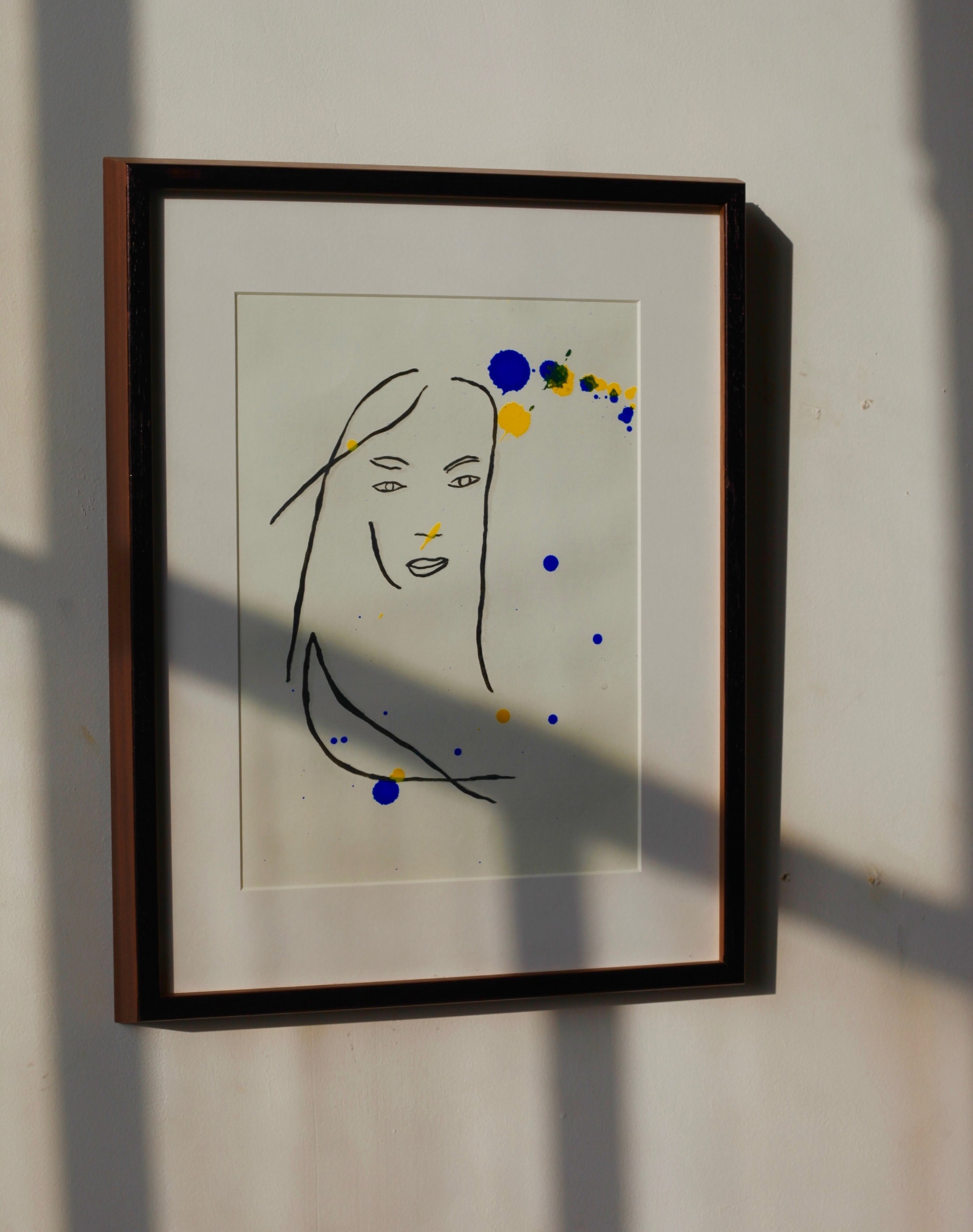 Drawing #87, original oil on canvas paper, 32x42cm