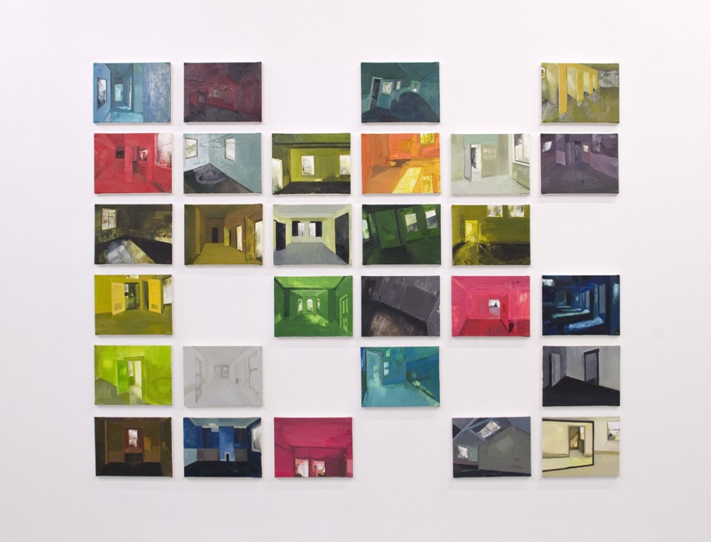 Mind Map Installed, Oil on Linen, 235 x 190 cm, 2012