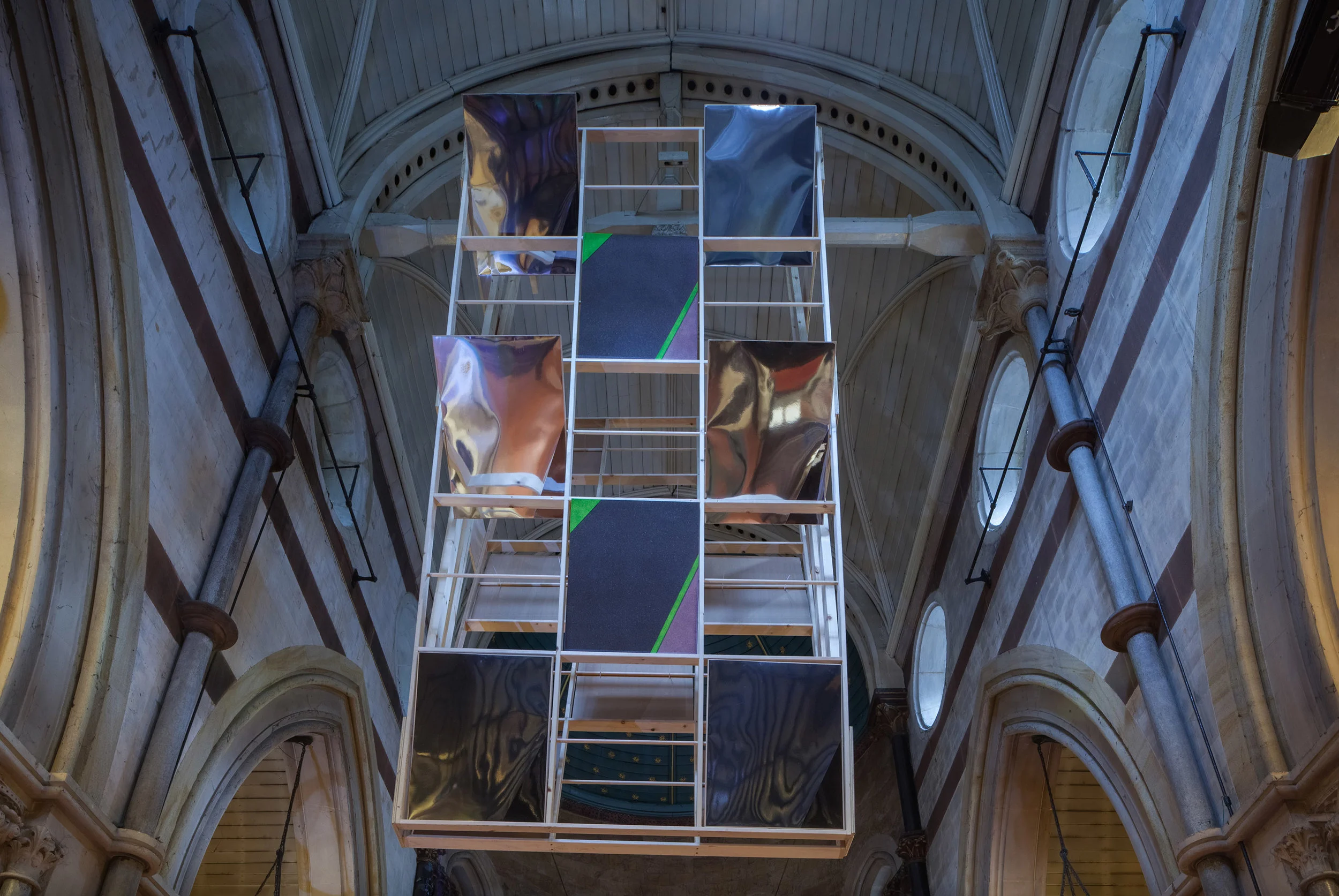 'Staccato', site-specific audio-visual installation in the chapel at the House of St Barnabas presented by Marcelle Joseph Projects, 2016.