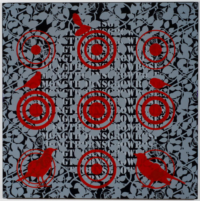 Robert Jahnke, Nga Manu a Maui: The birds of Maui I 2009 Lacquer on stainless steel