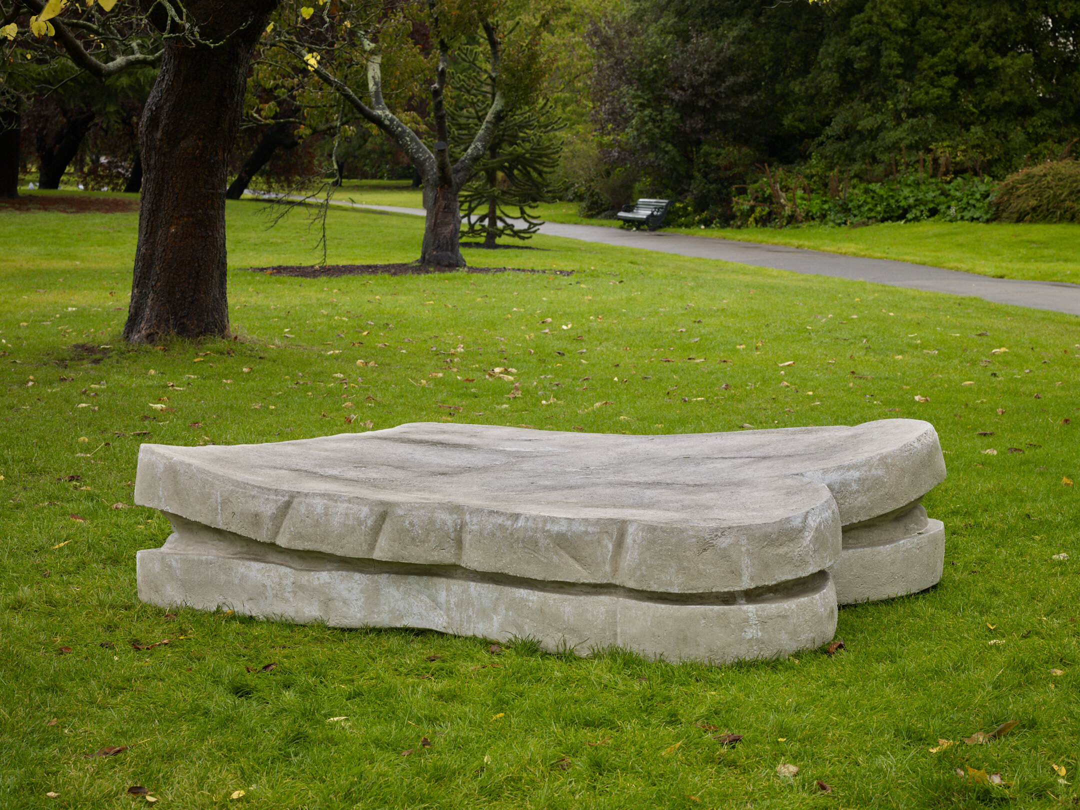 Sarah Lucas, Sandwich, 2011–2020, Concrete, Sadie Coles HQ, Frieze Sculpture 2020. Photo by Stephen White. Courtesy of Stephen White/Frieze