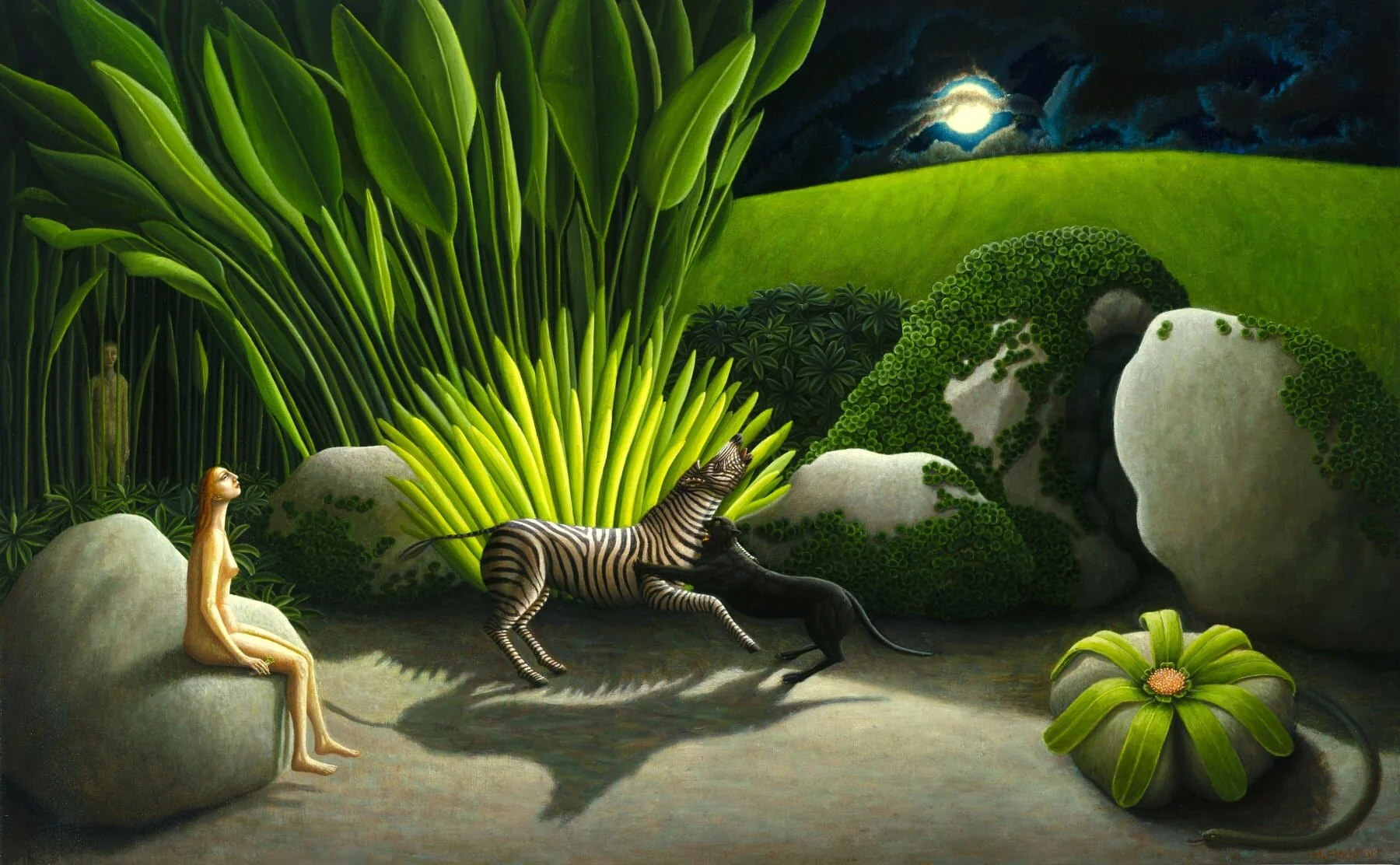 Helen Flockhart, COME INTO THE GARDEN, 2019 Oil on linen, 50 x 80 cm