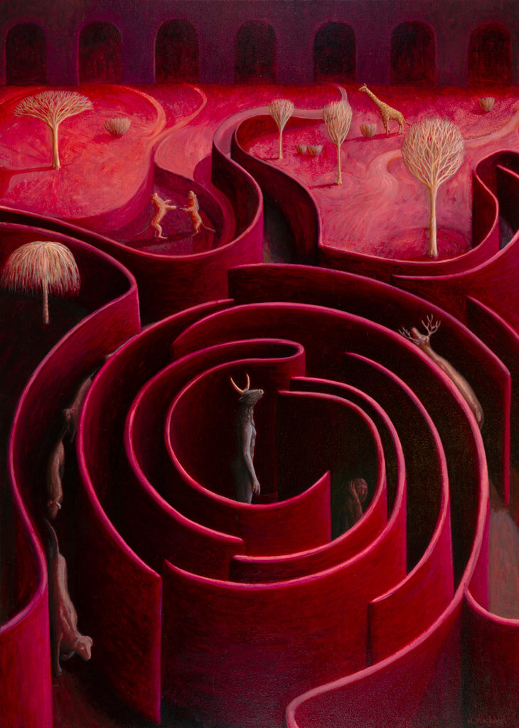 Helen Flockhart, RECKONING, 2020, Oil on panel  56 × 40 cm