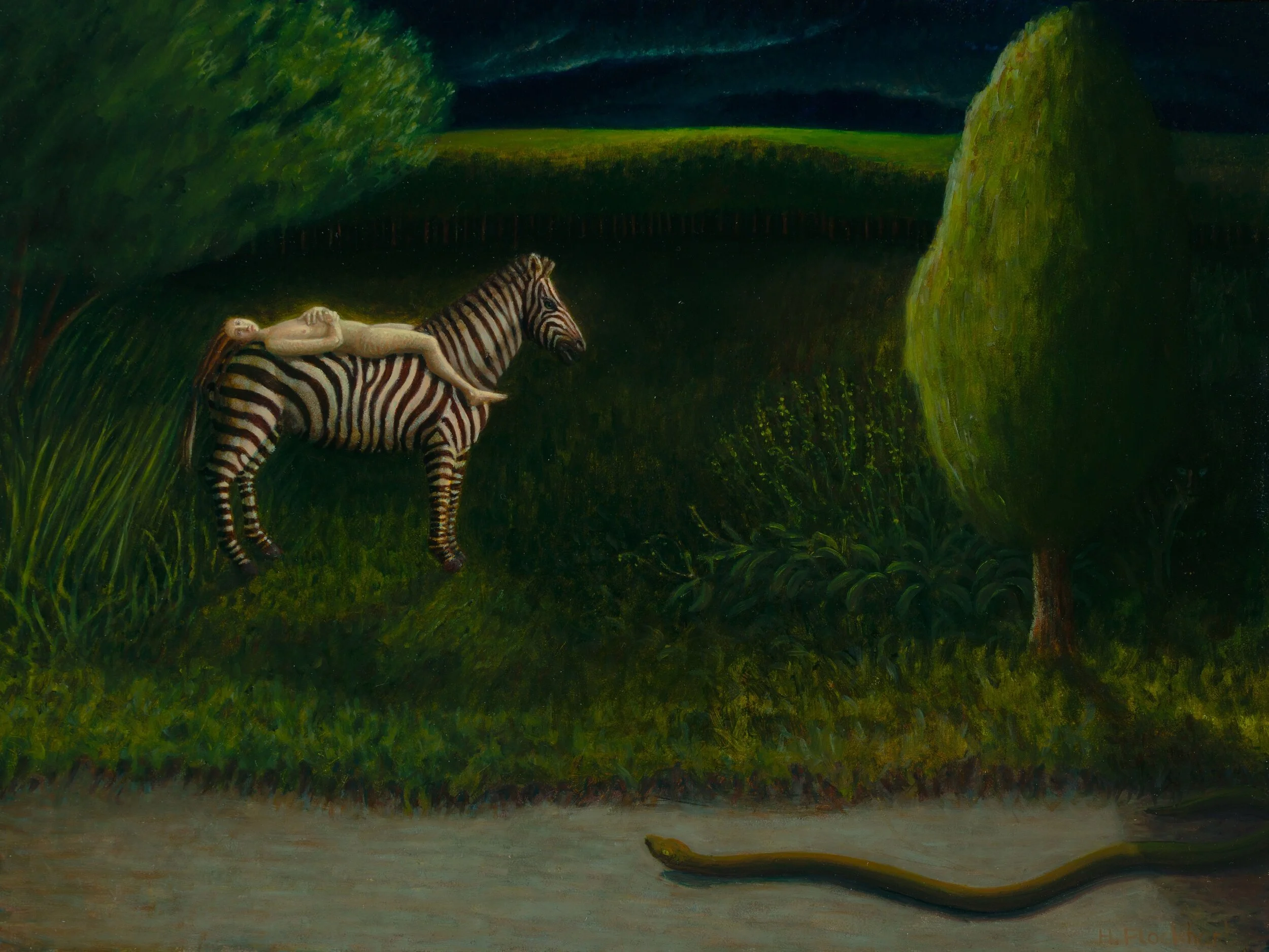 Helen Flockhart, EVE, 2019 Oil on board, 23 x 30.5 cm