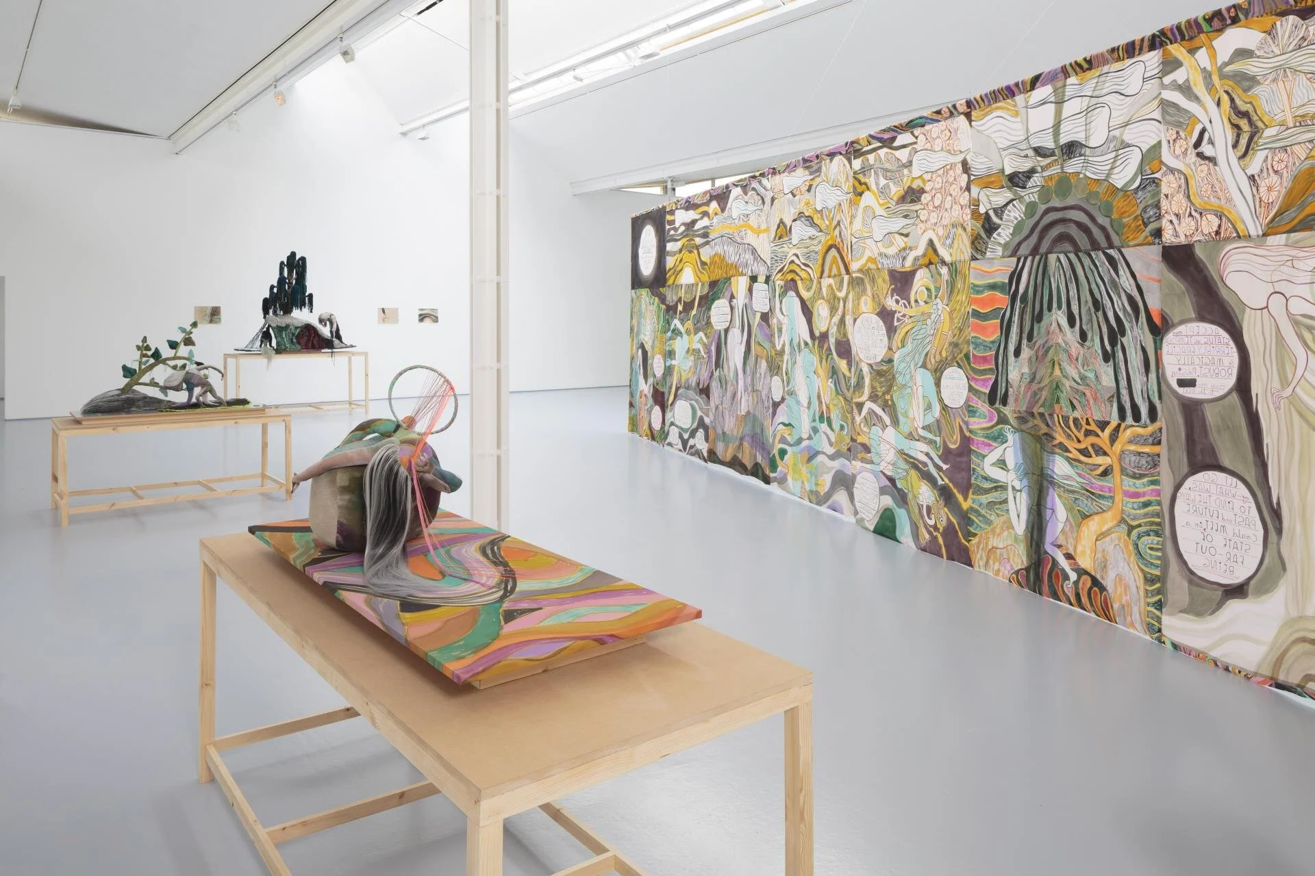 Emma Talbot, Ghost Calls, 2021. Installation view at Dundee Contemporary Arts