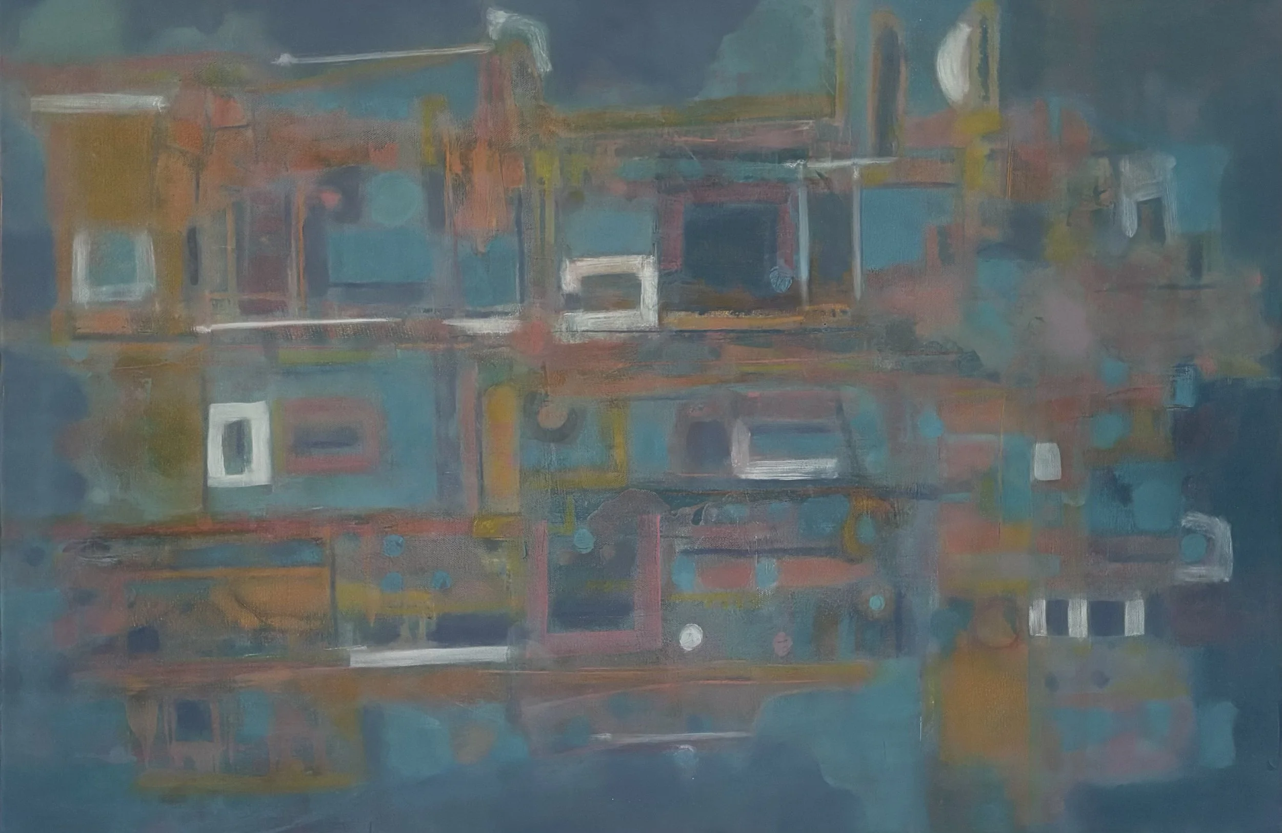  The Silent Type  Original oil on canvas   36 × 24 × 2     ( $700 )  Framed in American ash wood  