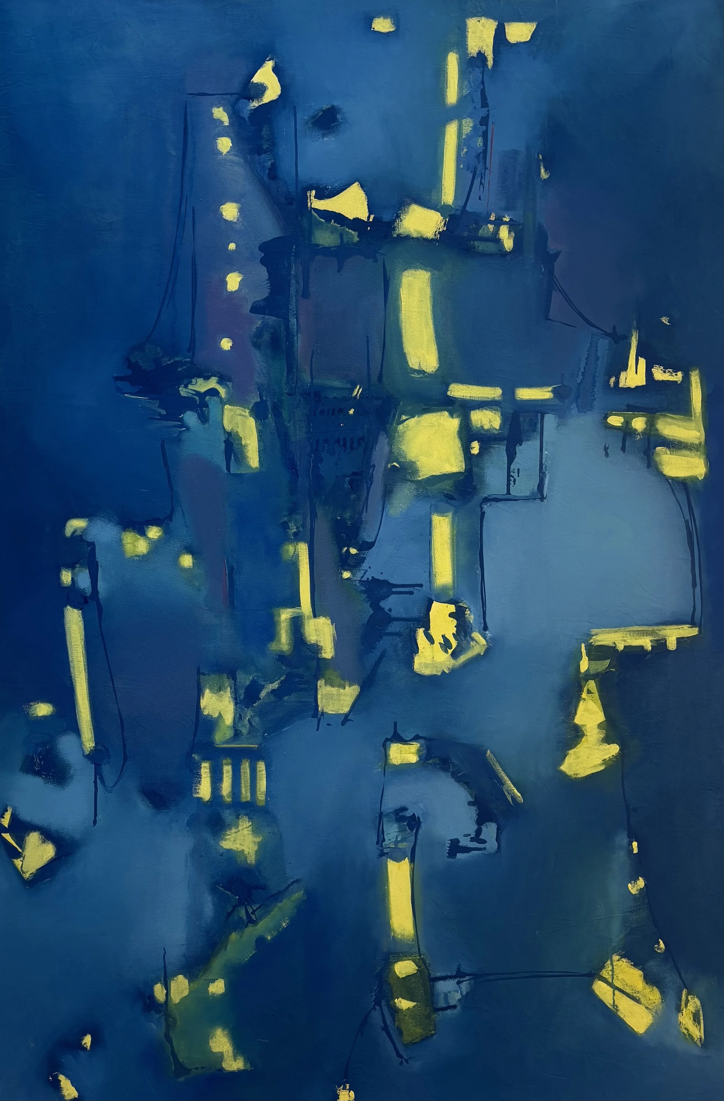 Soul Shines Through Blue ( hanging at Baker Gallery July- August )
