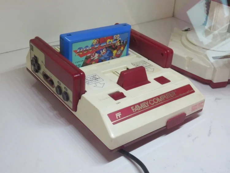 Note the Rockman (Japanese Megaman) cartridge.