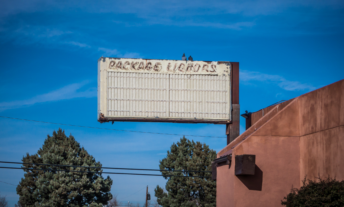 The closing of Package Liquors, this one from Central Avenue in Albuquerque, is a sure sign of hard times.
