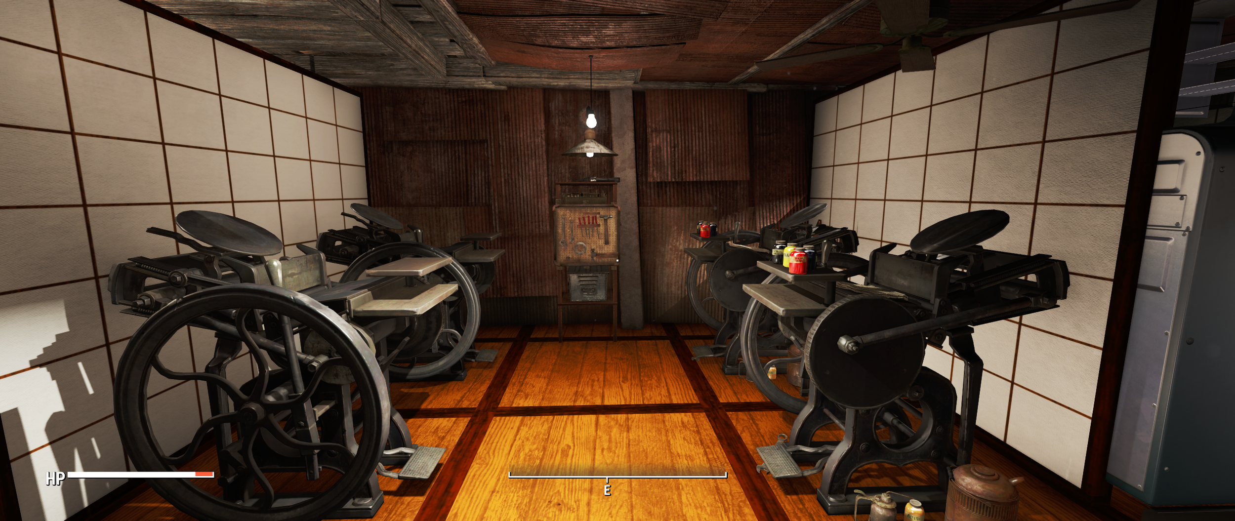 Via Imgur user paulrobtgreen, who specifies that the presses on the left are black-and-white while those on the right are color (note the ink canisters). View his whole gallery here .