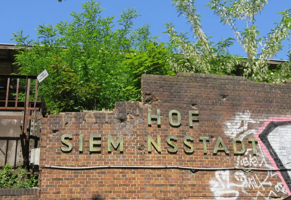 Siemensstadt station from street level.