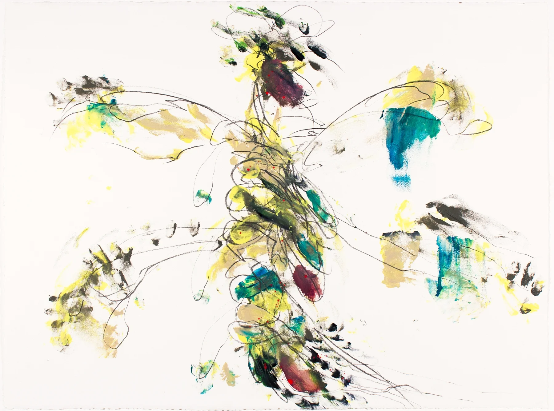 Untitled, oil and pencil on Arches Huile paper, 22 in x 30 in, 2017.