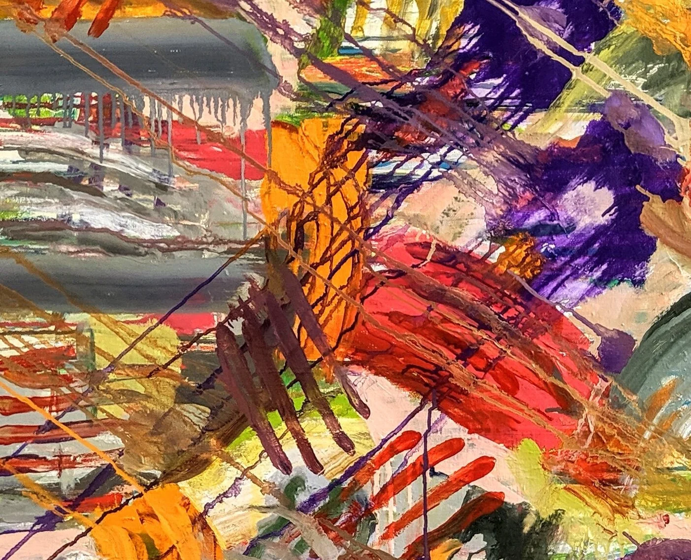 Detail of untitled work (binary), oil on canvas, 48 in. x 60 in.