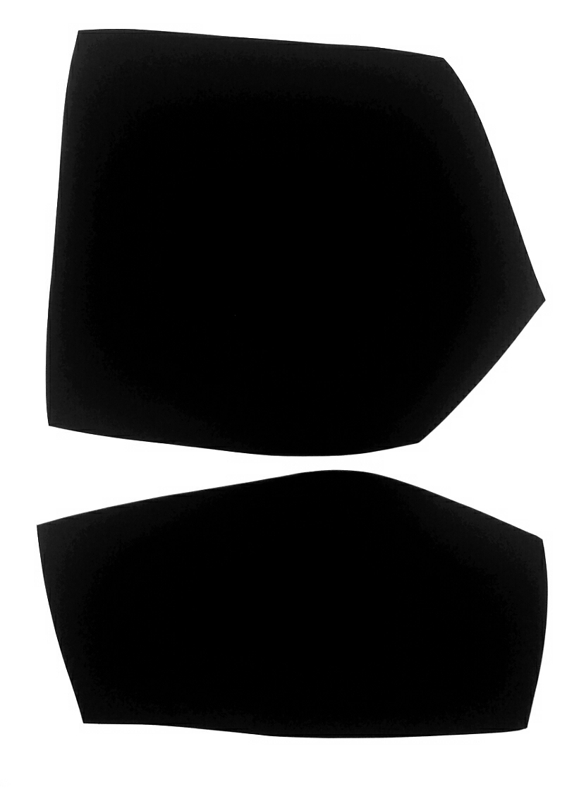 2 large shapes almost touching