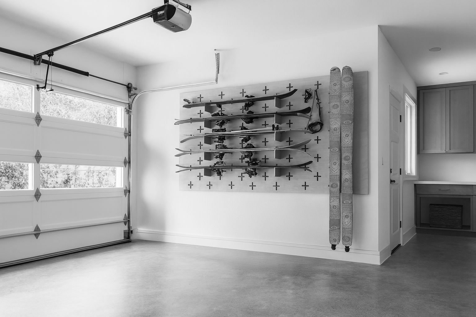 Organized Garage with Sports Gear.png