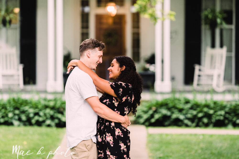 julia and george's summer woodsy engagement session at poland forest and poland library in poland ohio photographed by youngstown wedding photographer mae b photo-25.jpg