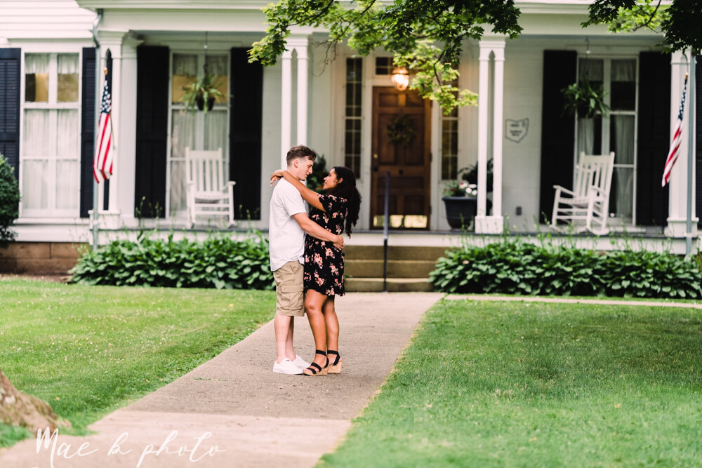 julia and george's summer woodsy engagement session at poland forest and poland library in poland ohio photographed by youngstown wedding photographer mae b photo-24.jpg