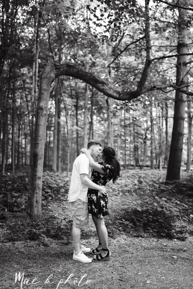 julia and george's summer woodsy engagement session at poland forest and poland library in poland ohio photographed by youngstown wedding photographer mae b photo-7.jpg