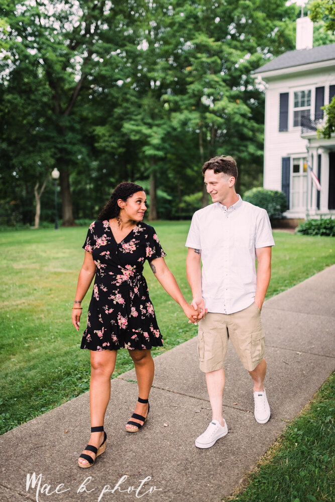 julia and george's summer woodsy engagement session at poland forest and poland library in poland ohio photographed by youngstown wedding photographer mae b photo-32.jpg