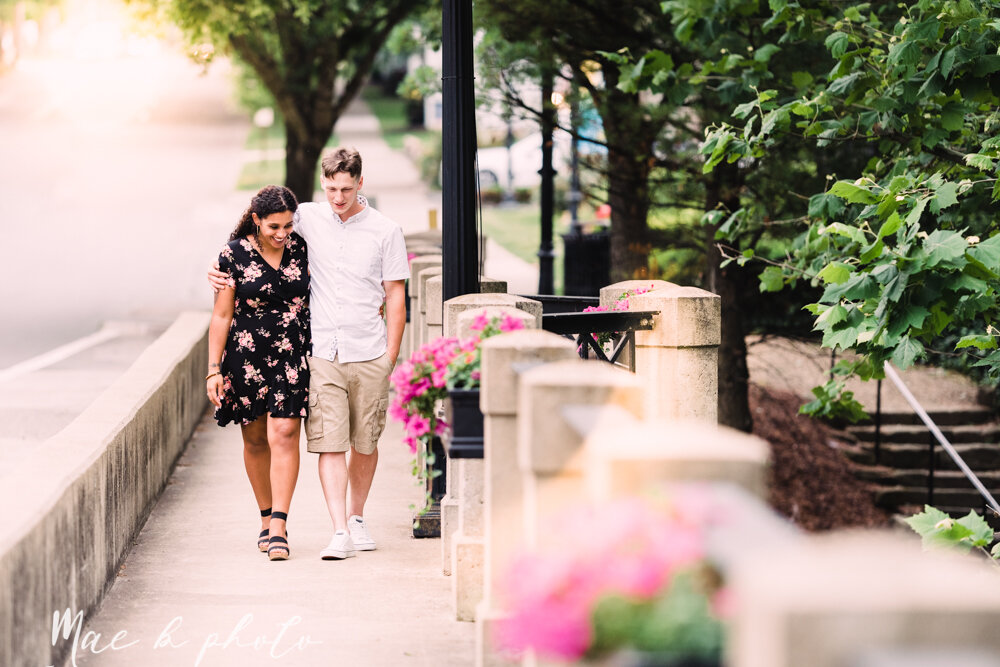 julia and george's summer woodsy engagement session at poland forest and poland library in poland ohio photographed by youngstown wedding photographer mae b photo-33.jpg