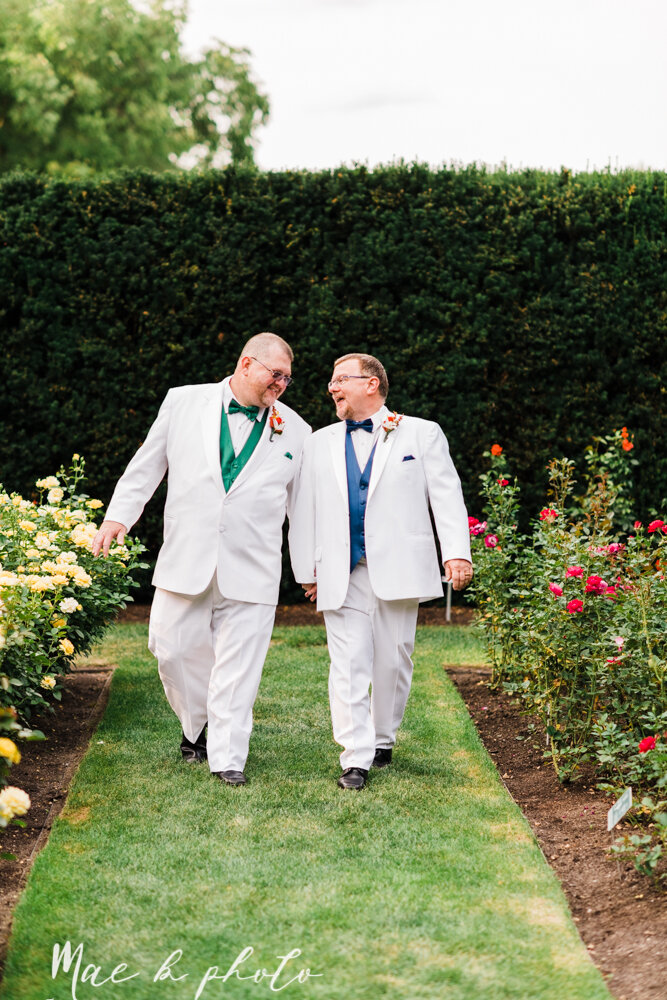 ray and john's summer gay wedding lgbtqa nontraditional wedding at the double tree youngstown and fellows riverside gardens mill creek park ohio by youngstown wedding photographer mae b photo-73.jpg