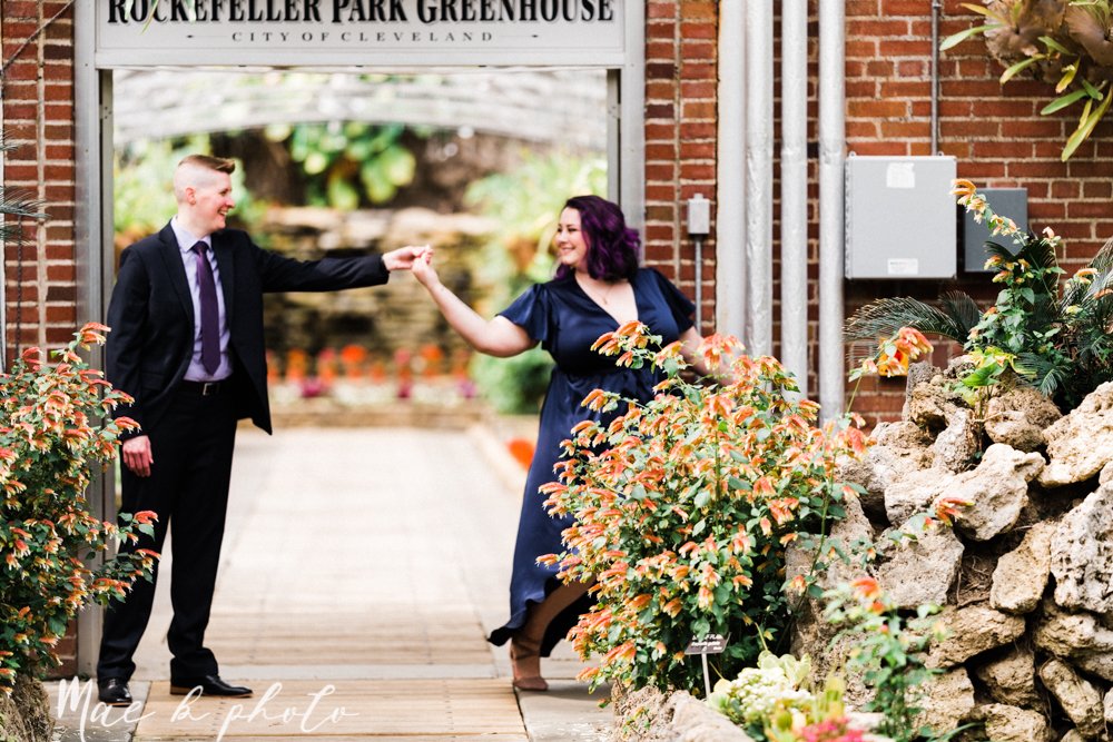anna and jen's spring greenhouse engagement session at rockefeller park greenhouse in cleveland ohio photographed by youngstown wedding photographer mae b photo-29.jpg