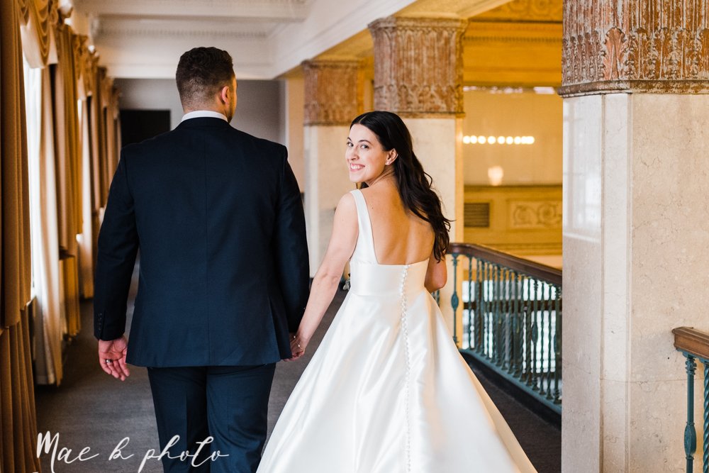 ana and josh's winter personalized wedding at union square tower in downtown warren and the grand pavilion at the grand resort in warren ohio photographed by youngstown wedding photographer mae b photo-73.jpg