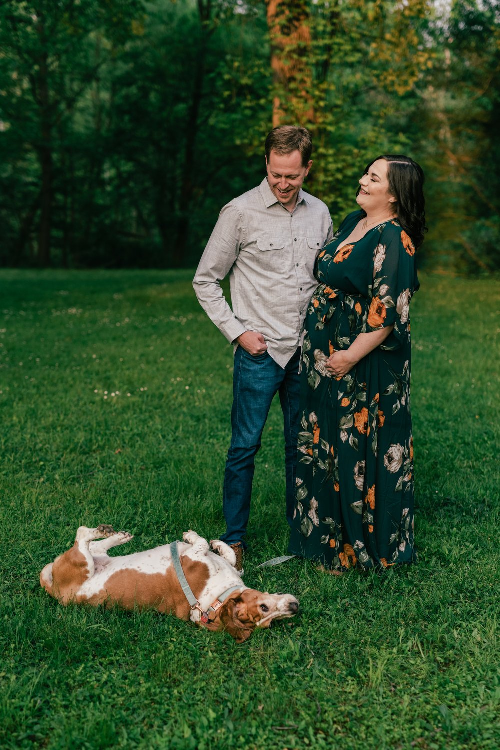maternity session with dog newport wetlands mill creek park youngstown ohio photography by cleveland wedding photographer mae b photo.jpg