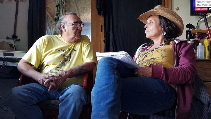 Alex White Plume and Winona LaDuke discuss hemp production in Indian Country