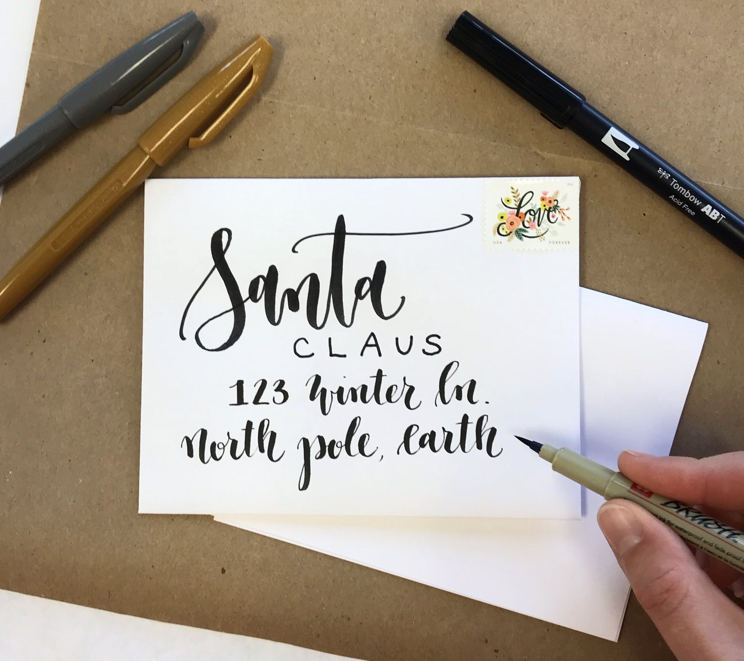 10 Awesome Markers for Addressing Dark Envelopes  Hand lettering practice,  Hand lettering inspiration, Bookbinding