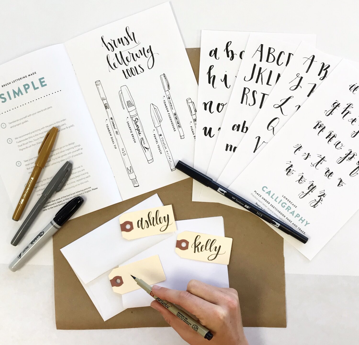 Intro to Brush Pen Calligraphy Class – Assembly: gather + create