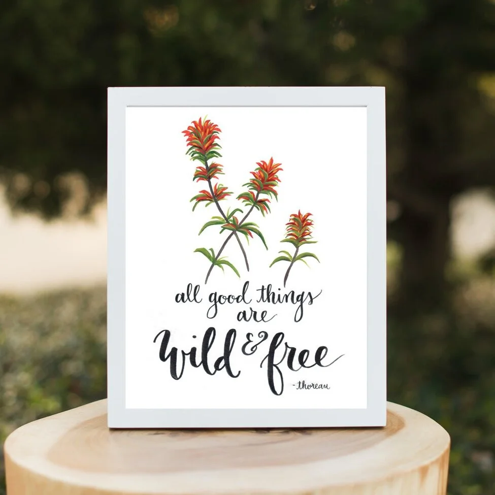 All Good Things are Wild & Free - Print — Wildflower Art Studio all-good-things-are-wild-free-print-wildflower-art-studio