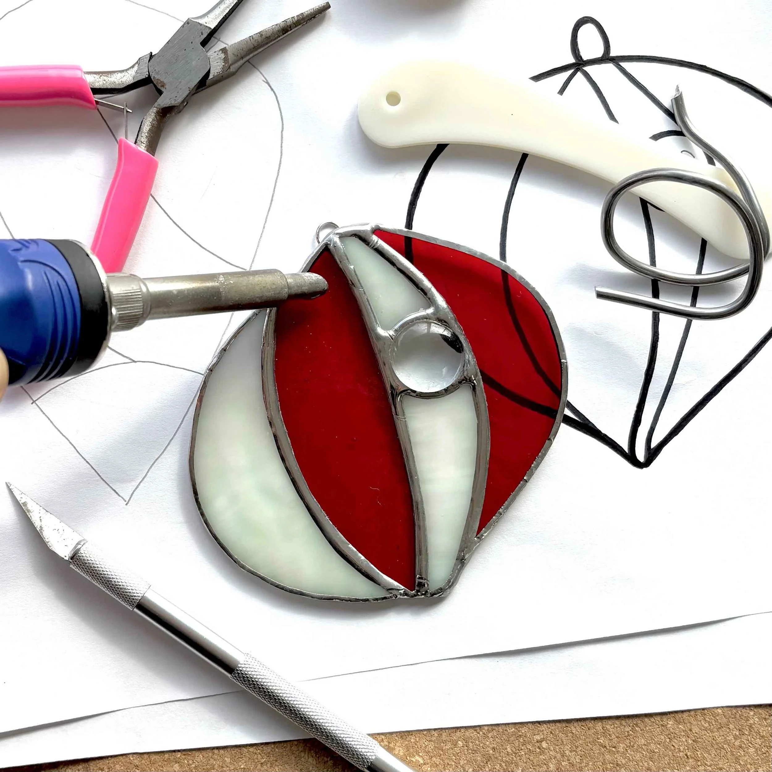Intro to Stained Glass: Ornaments • Dec 7 - Noon-2:00pm
