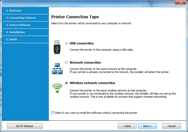 The printer window that shows up when installing printers..