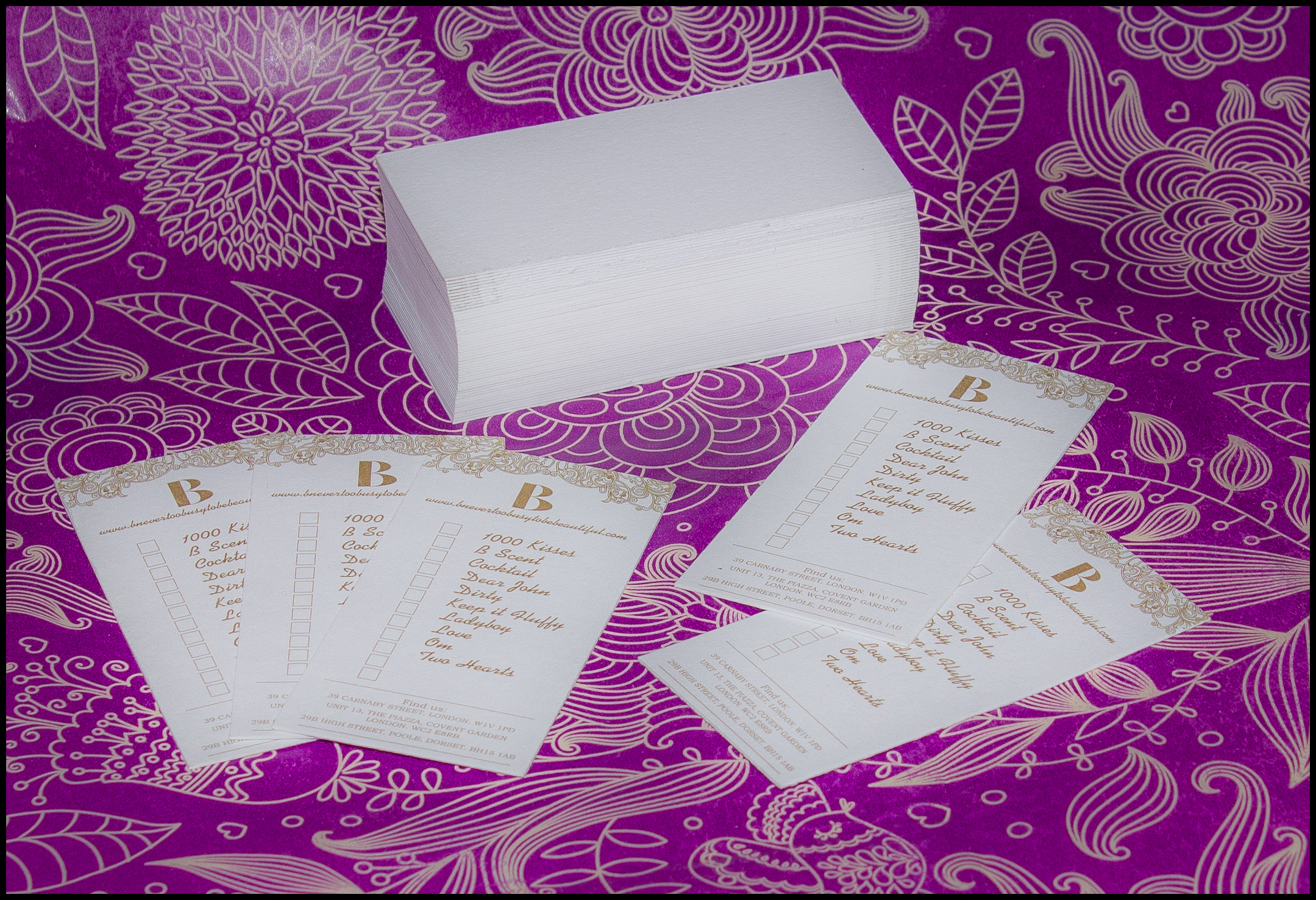 Printed Premium Aroma Assessment Cards (min 2,800)