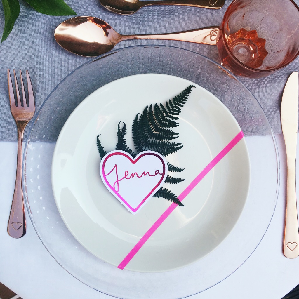 botanical place setting
