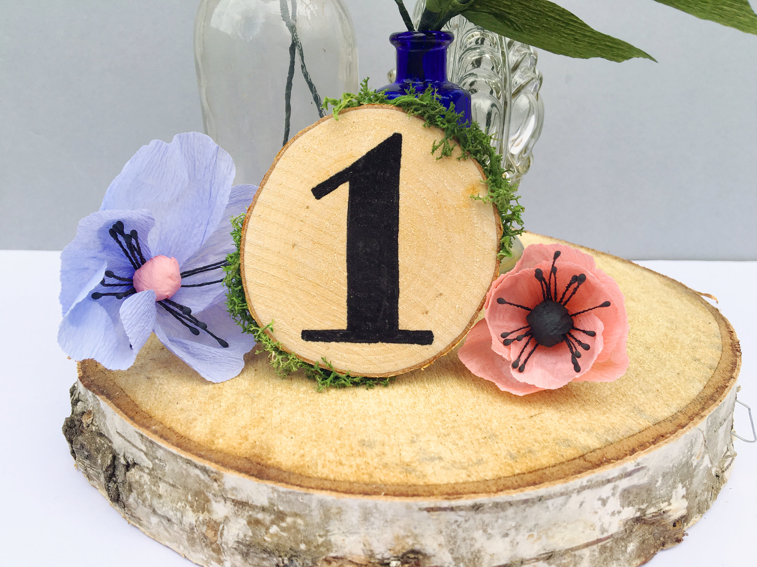 rustic wedding table numbers