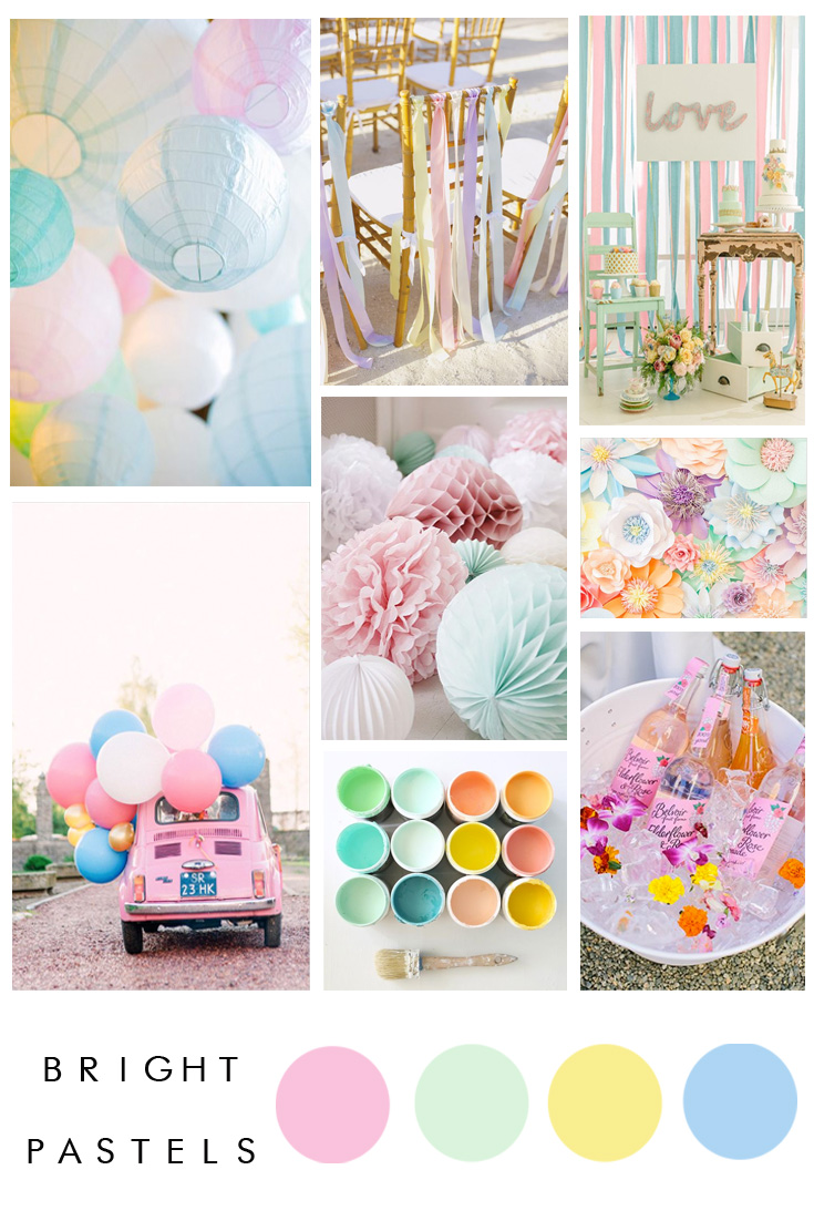 bright pastel wedding inspiration
