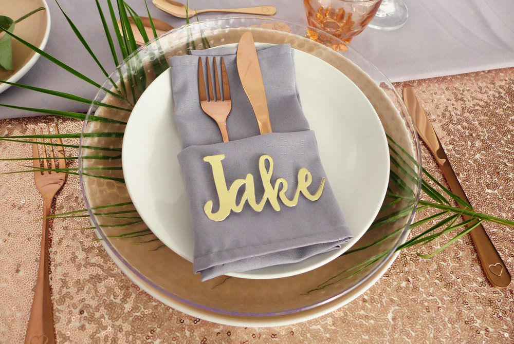 modern calligraphy wedding details